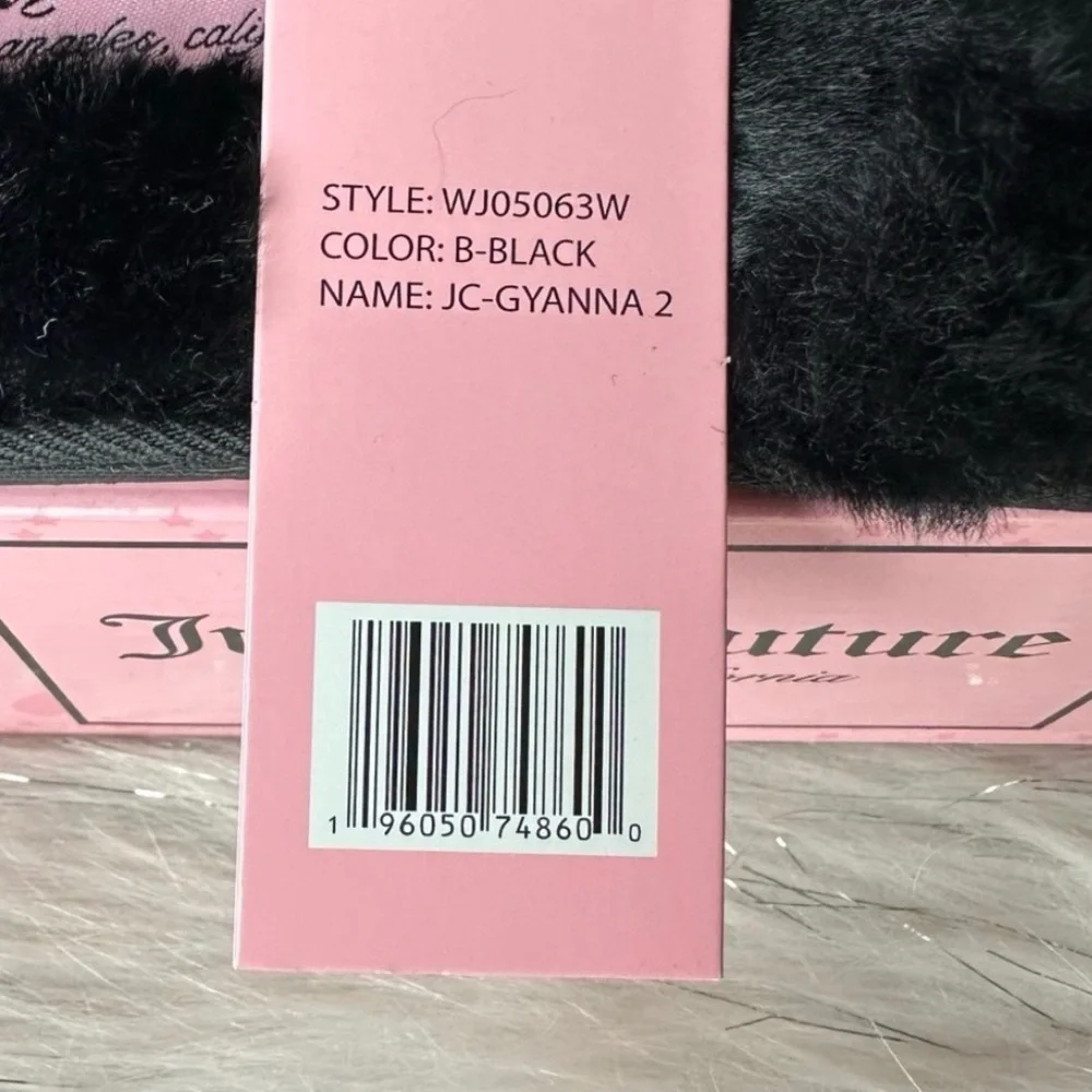 JUICY COUTURE black rhinestone pearl slippers - Picture 6 of 6